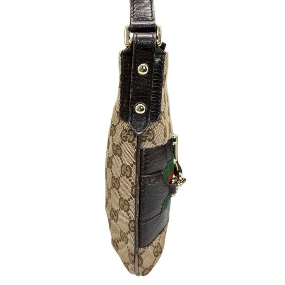 Authentic Gucci GG Supreme Web Canvas Hasler Sherry Shoulder Bag Horsebit Tote - Picture 5 of 9